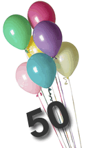 50 helium balloons 